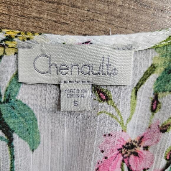 Chenault Tassel Top Womens Small Floral Bloomcore Spring Boho Hippie Vibrant - Picture 9 of 13